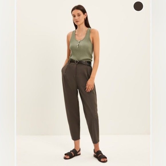 FRANK AND OAK AMELIA BALLOON PANT IN BROWN Sz 4 - Picture 6 of 14